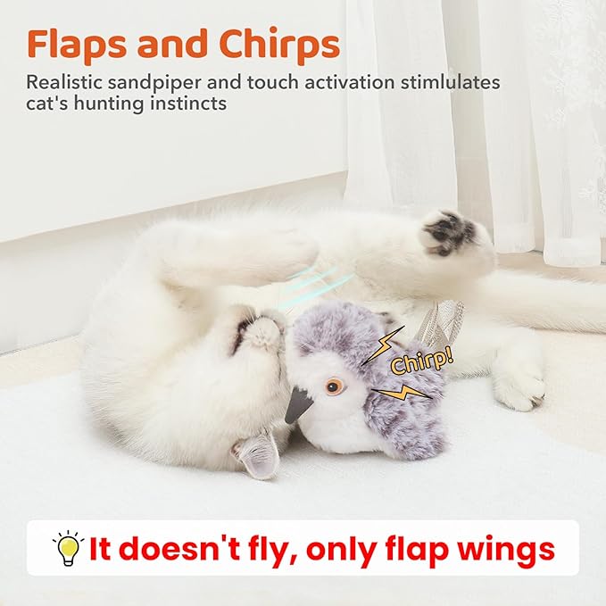 Cat Toys Flapping Bird; Cat Kicker Catnip Toys