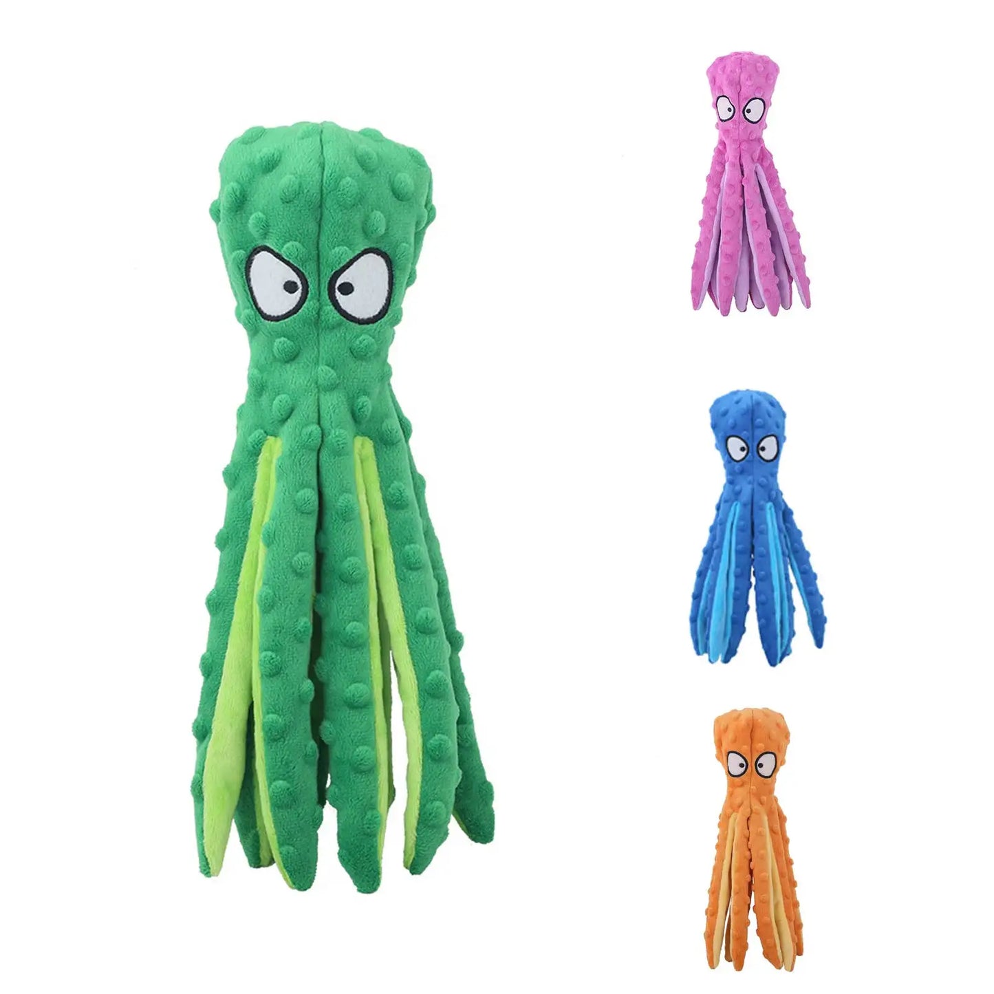 Plush Toy Octopus; Dog Interactive Toy Indestructible;