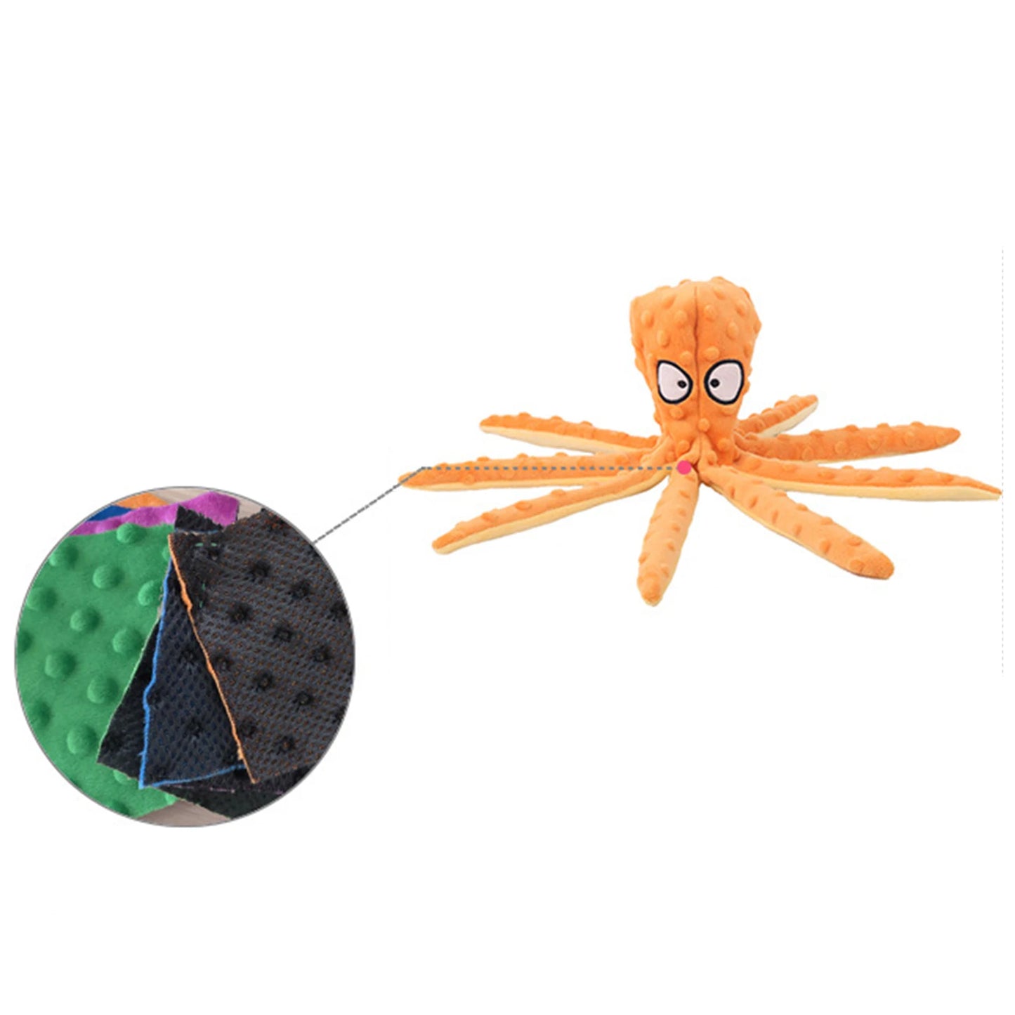 Plush Toy Octopus; Dog Interactive Toy Indestructible;