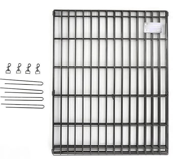 8 panels Pet Playpen; No Door / 2 Door Black;