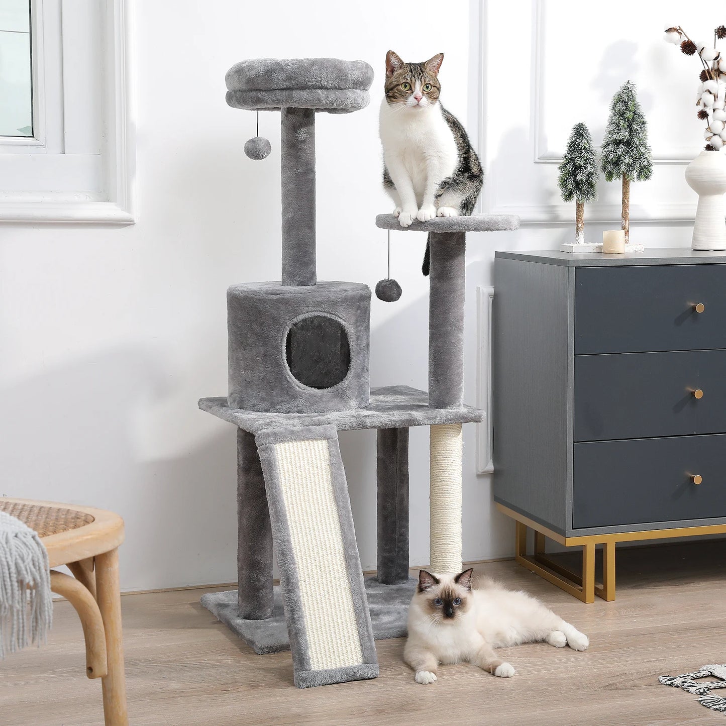 Multi-Level Cat Tree Tower; Kitten Tower Cozy Condo;