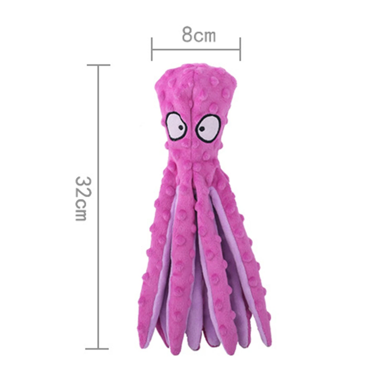 Plush Toy Octopus; Dog Interactive Toy Indestructible;