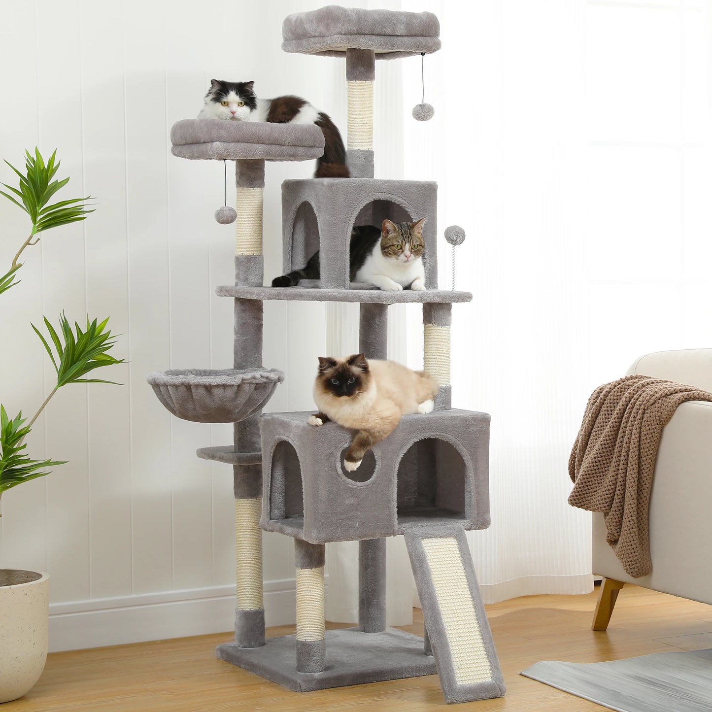 Multi-Level Cat Tree Tower; Kitten Tower Cozy Condo;