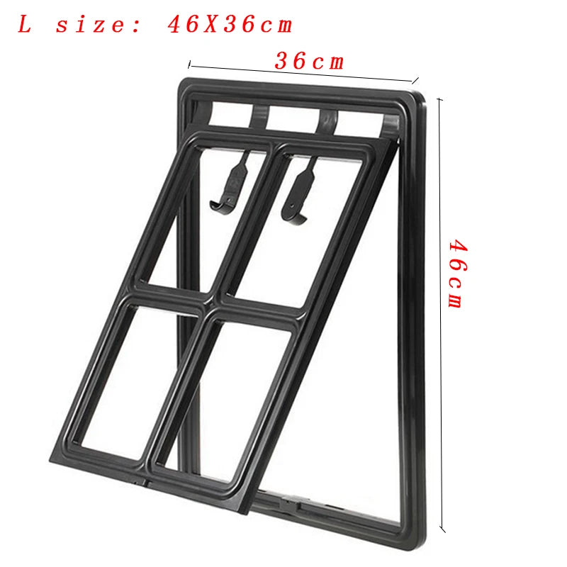 Lockable Plastic Pet Dog/ Cat Door for Screen Window Security Flap