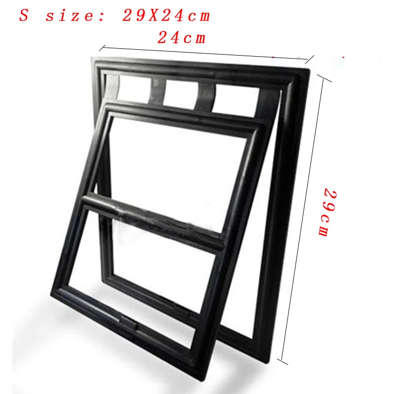 Lockable Plastic Pet Dog/ Cat Door for Screen Window Security Flap