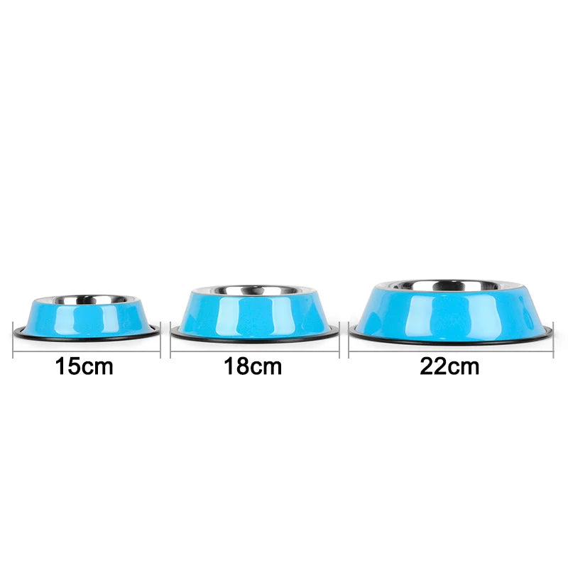 4 Colors Stainless Steel Dog/ Cat Bowls;