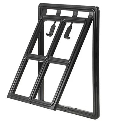 Lockable Plastic Pet Dog/ Cat Door for Screen Window Security Flap