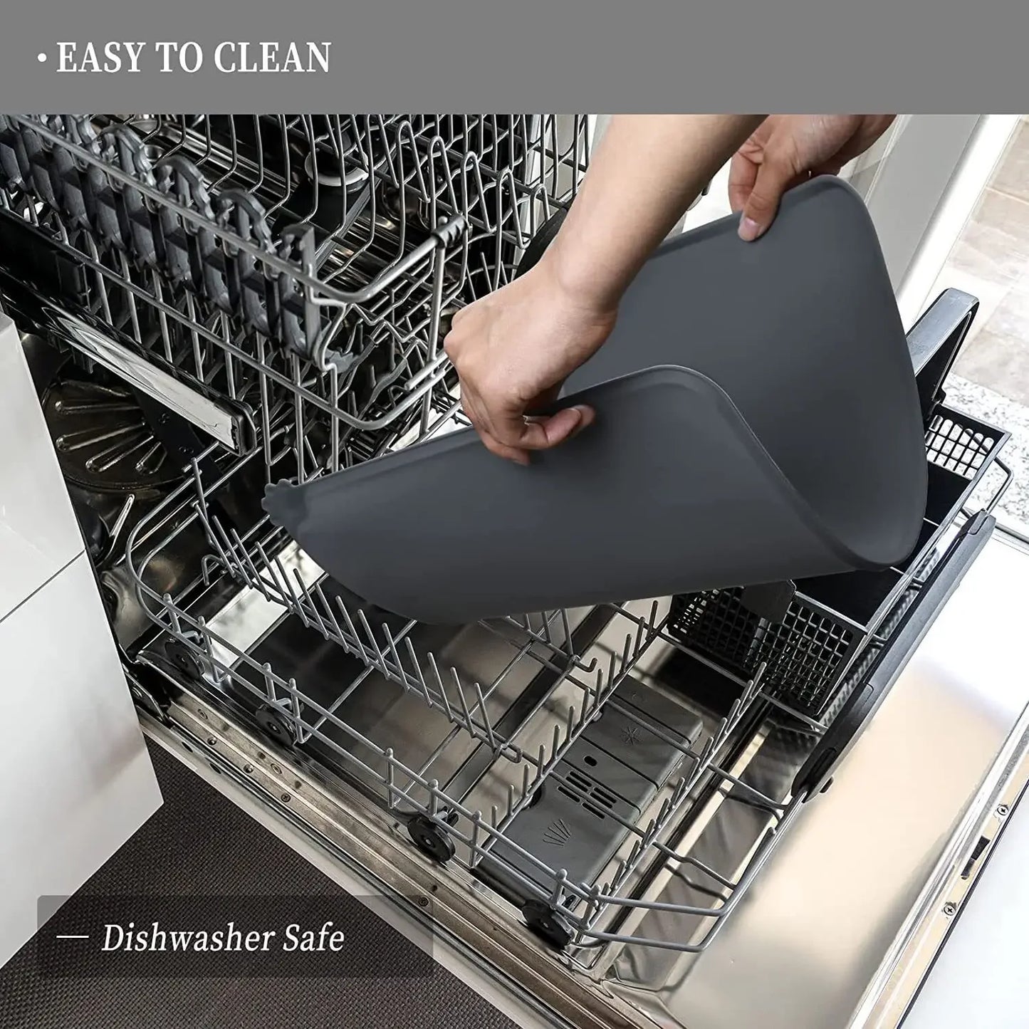 Food Mat For Feeding Bowl; Silicone Mat -Waterproof;