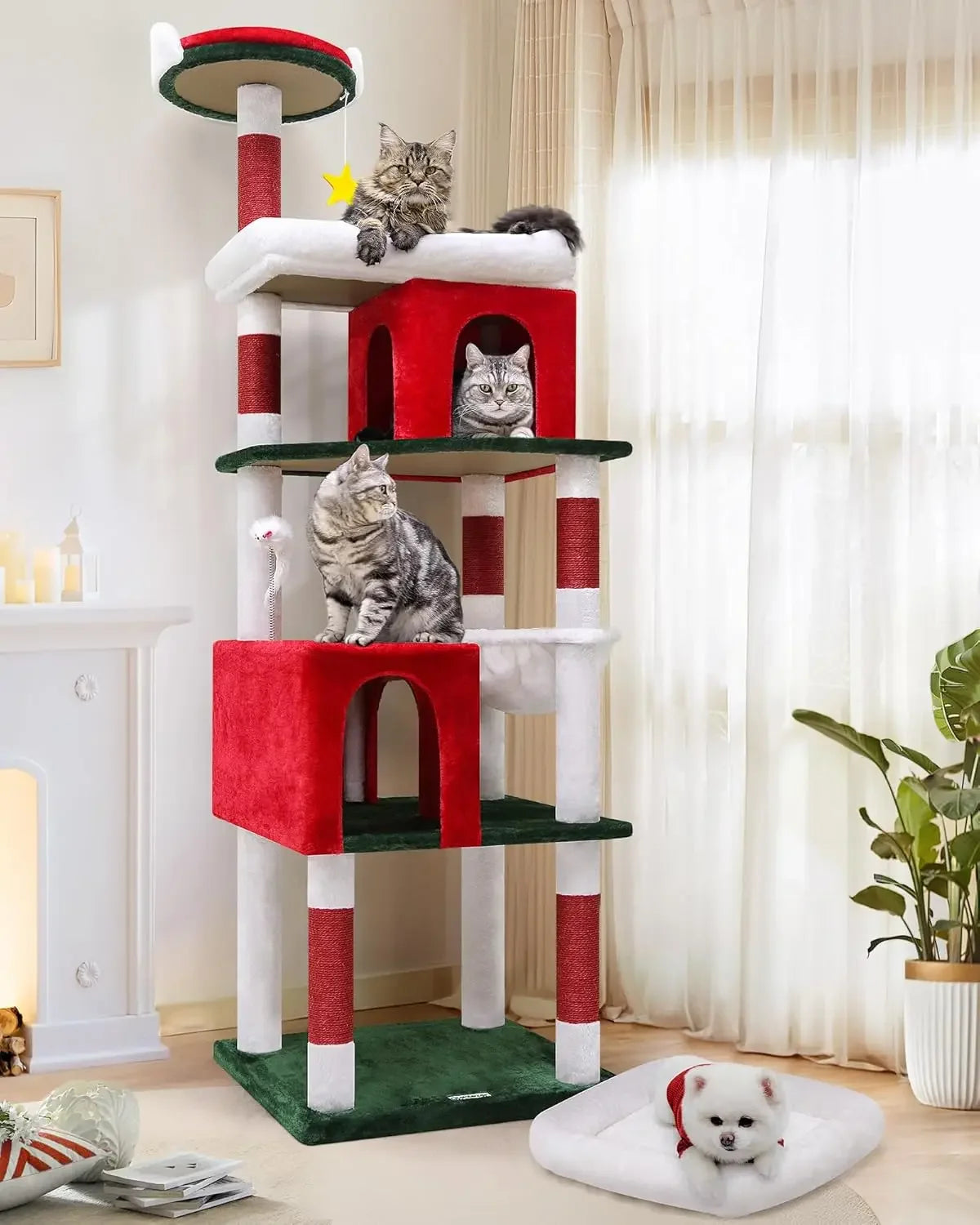 Heavy Duty Cat Trees Large Cats,Sturdy 72inMaine Coon Cats Tree for Large Cat 20lbs+Heavy Duty Cats Tower for Adult Biggest Cats