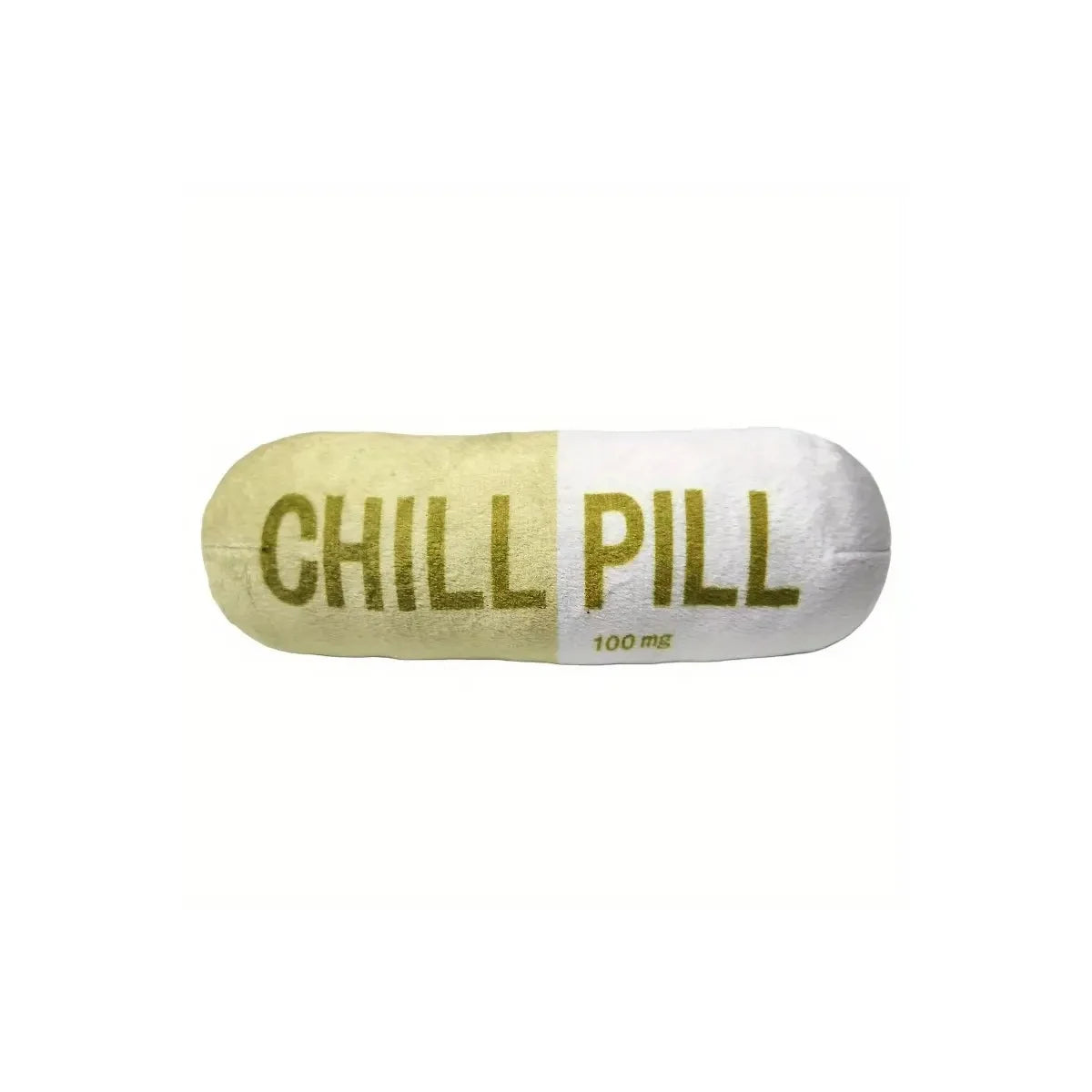 Interactive Plush Pill-Shaped Dog Toy with Squeaker;