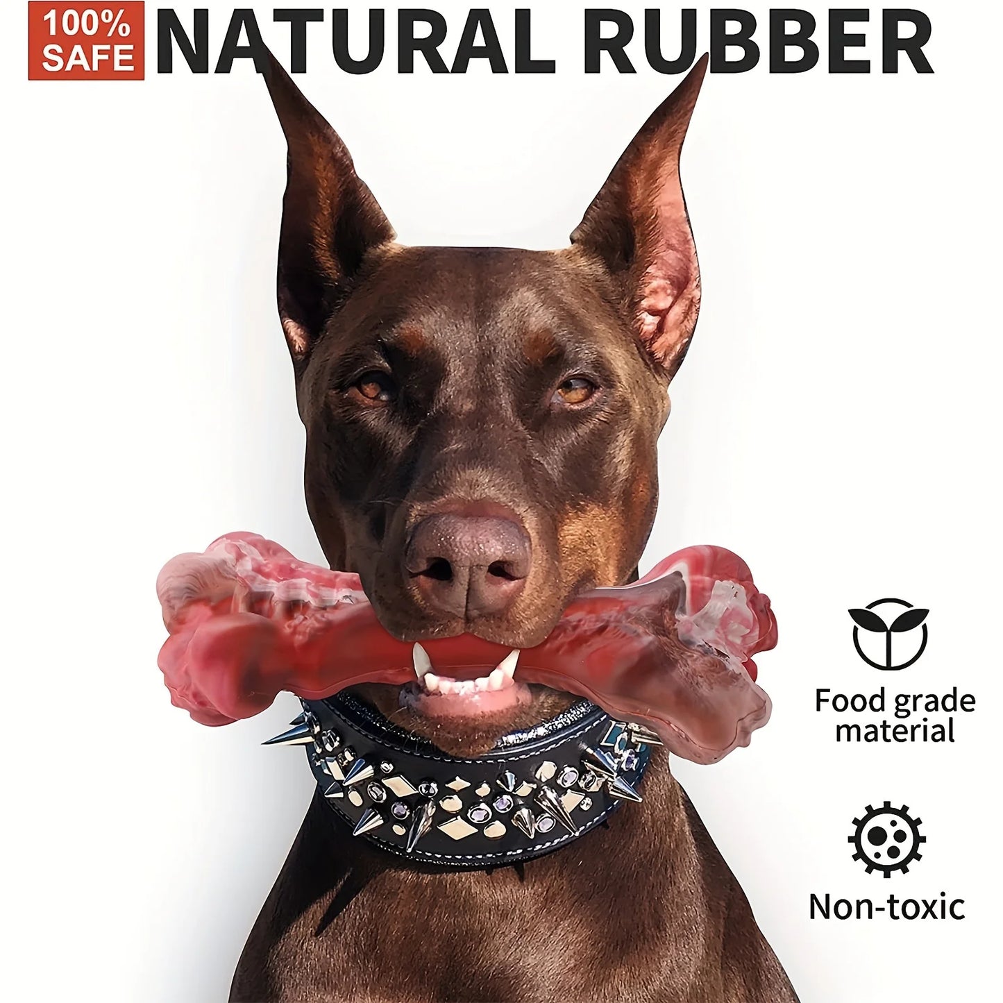 Durable dog chew Bones ; Natural rubber canine teeth cleaning;
