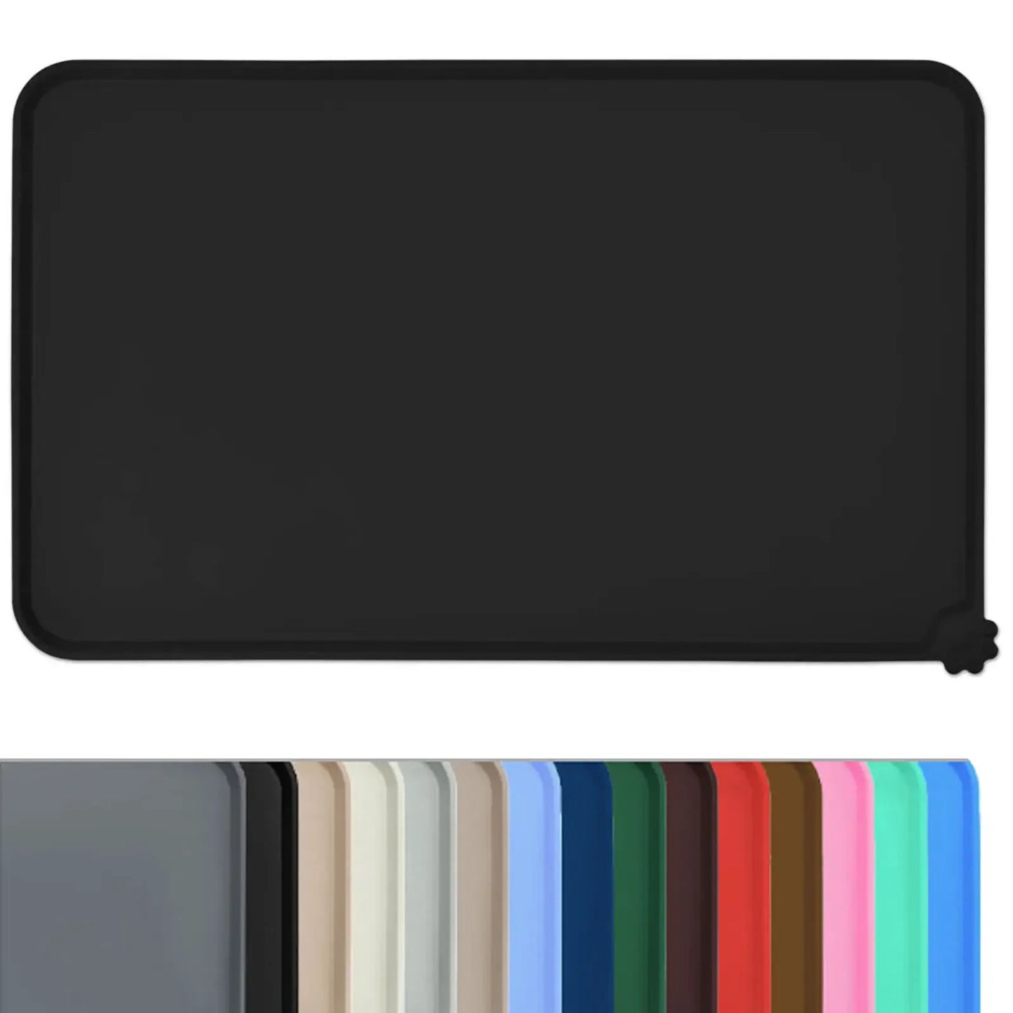Food Mat For Feeding Bowl; Silicone Mat -Waterproof;