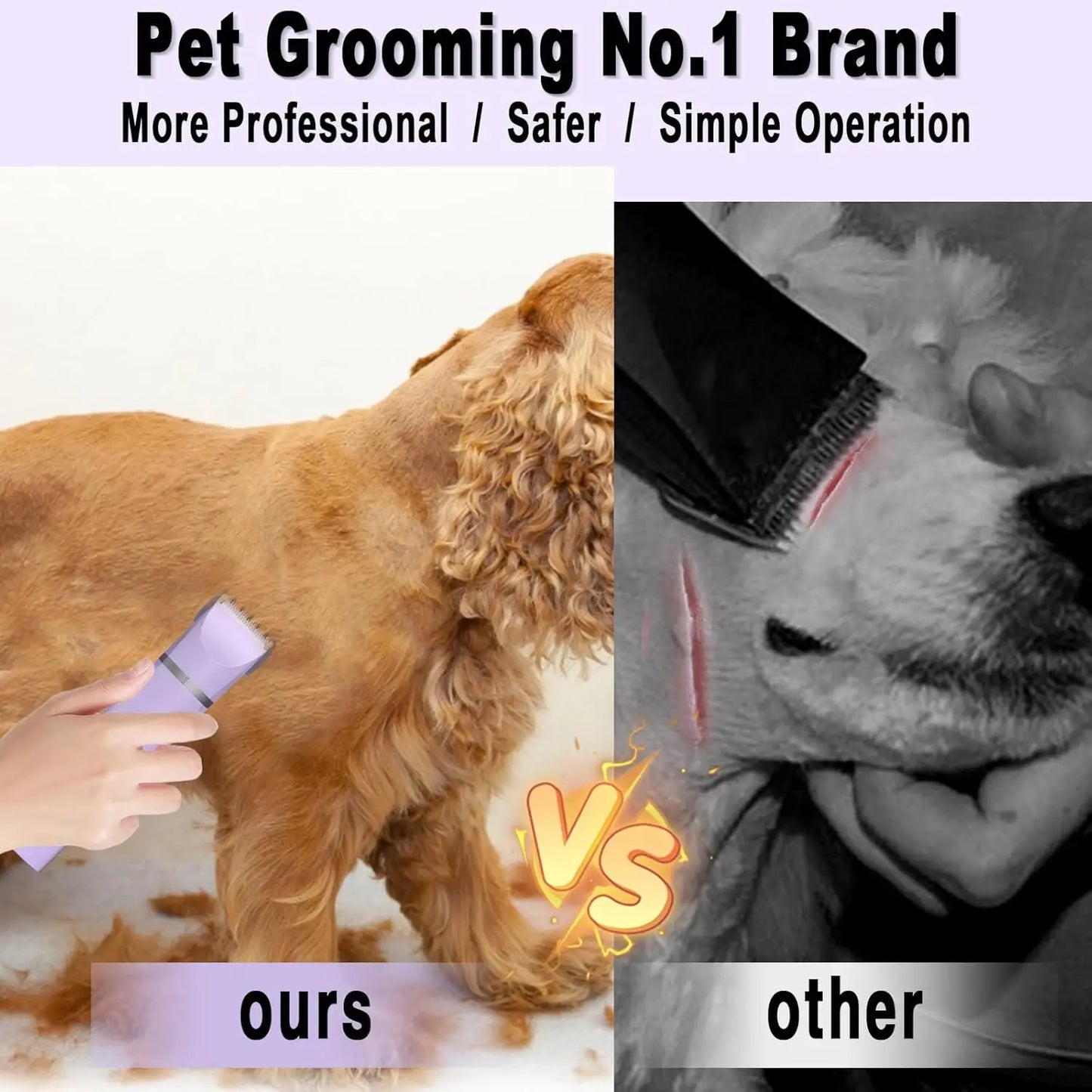 Pet Grooming Clippers Kt iCordless;Electric Rechargeable ;Trimmer Tools;Cordless Quiet Pet Nail Paw Grinder;