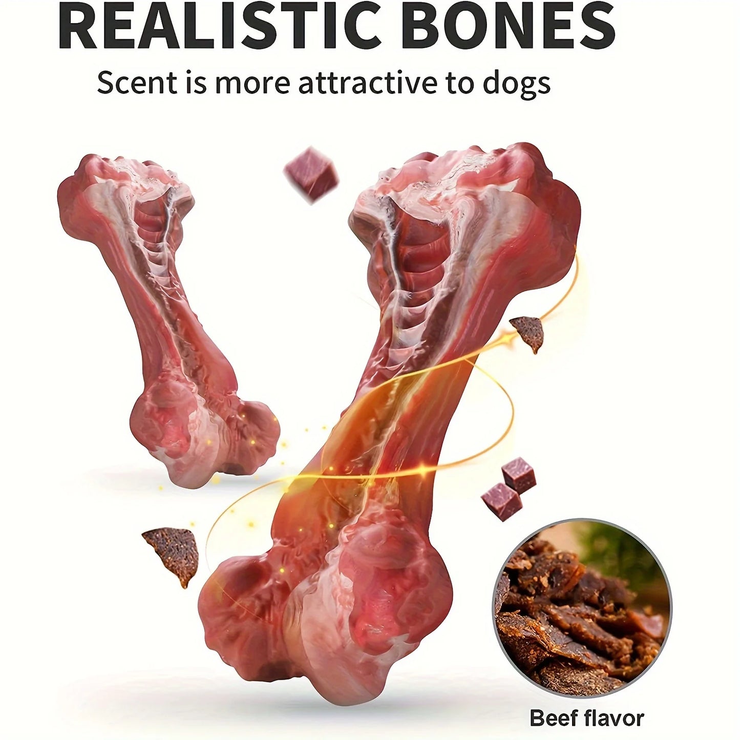 Durable dog chew Bones ; Natural rubber canine teeth cleaning;