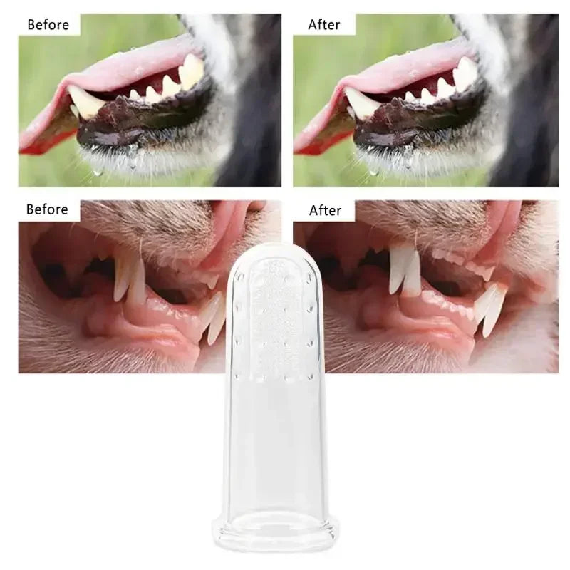 Pet finger Toothbrush; Super Soft Pet Finger Toothbrush;Cleaning Brush Bad Breath/ Tartar Tooth Care;