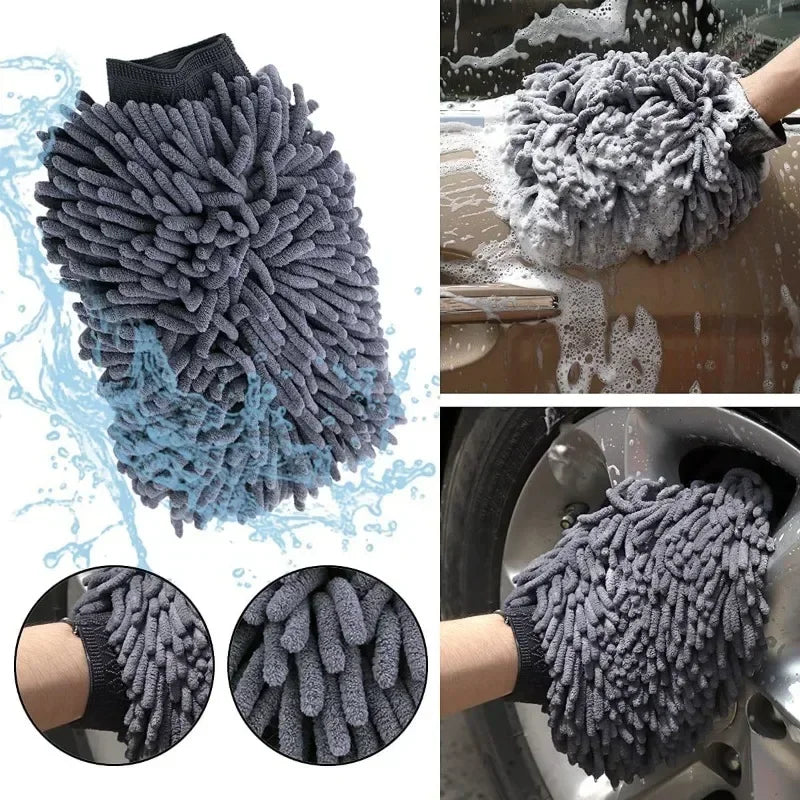 Pet Grooming Gloves ;Quick Drying Dogs Paw Towel; Chenille Microfiber Double Sided Dogs Grooming Mit;