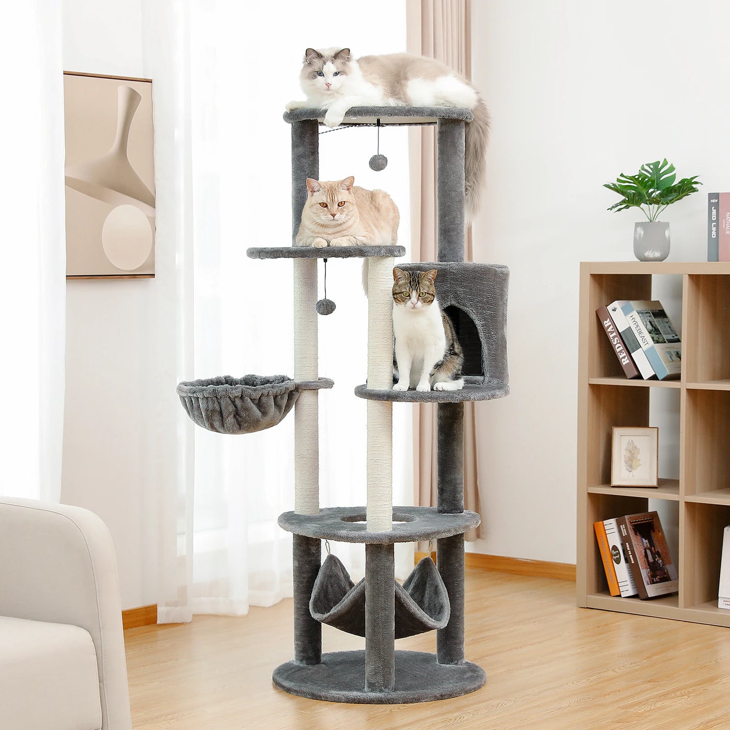 Multi-Level Cat Tree Tower; Kitten Tower Cozy Condo;