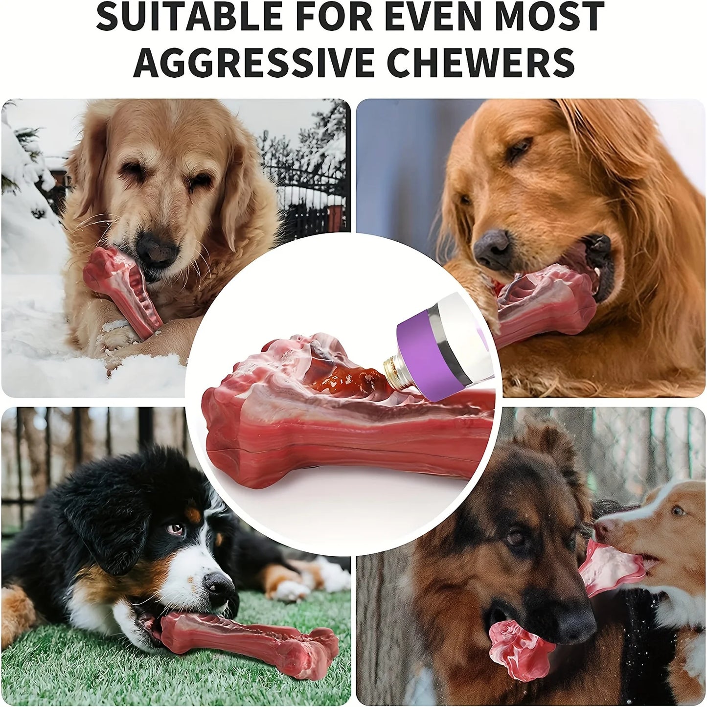 Durable dog chew Bones ; Natural rubber canine teeth cleaning;