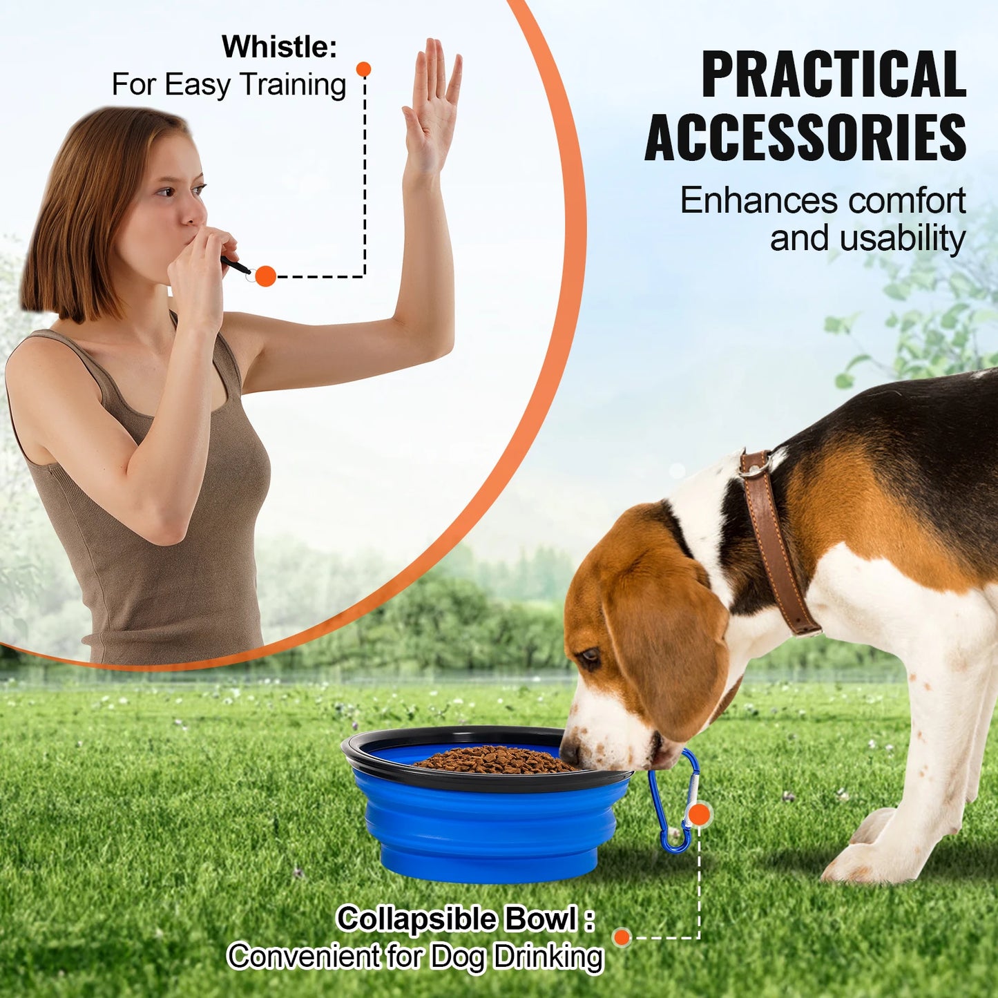 Dog Agility Training Equipment 7pc. Set;Storage bag;