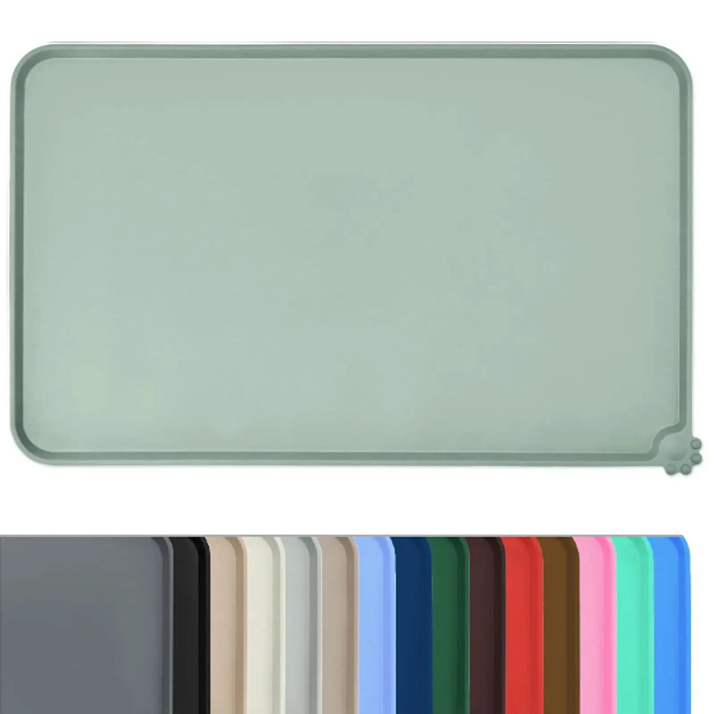 Food Mat For Feeding Bowl; Silicone Mat -Waterproof;