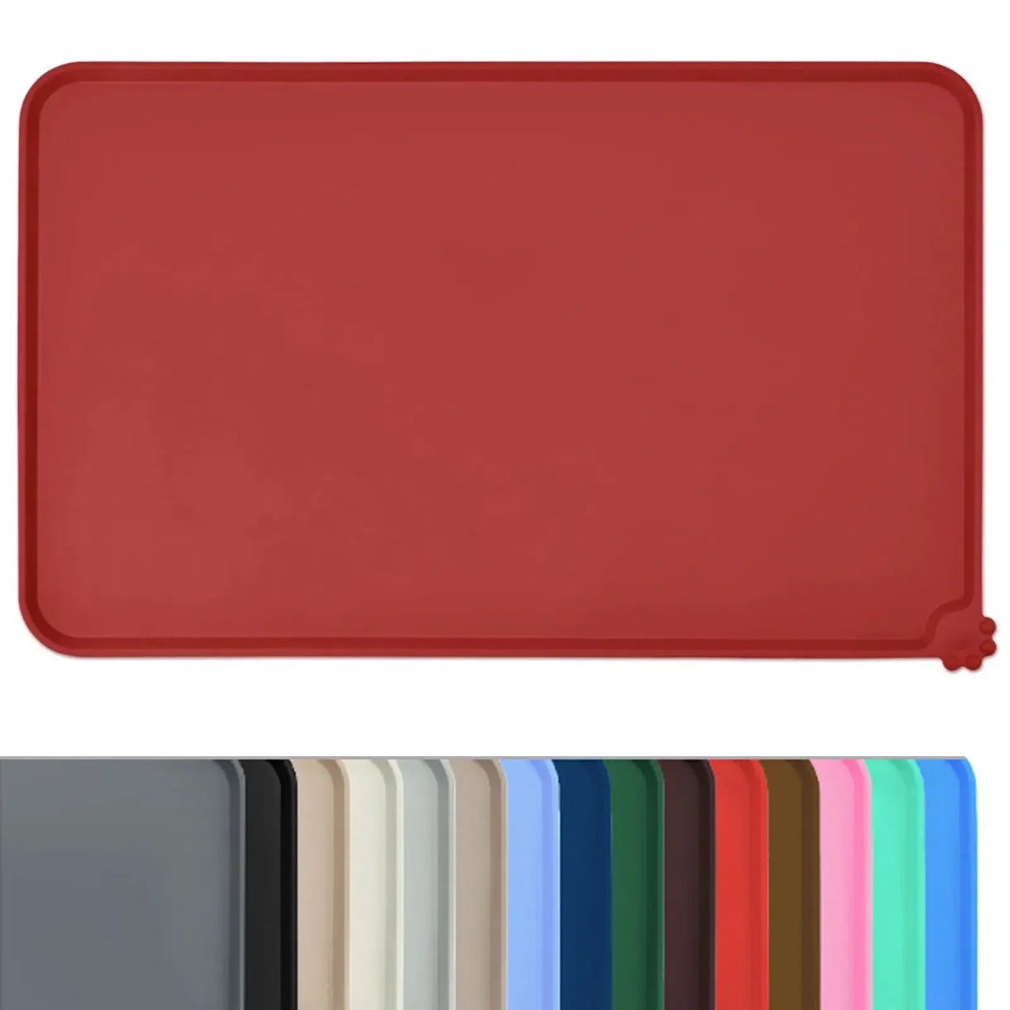Food Mat For Feeding Bowl; Silicone Mat -Waterproof;