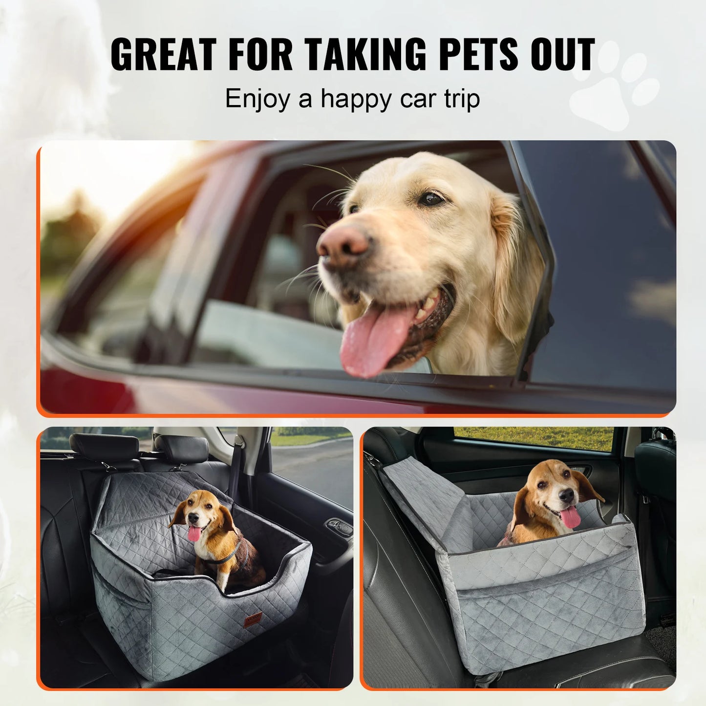 Dog Car Seat; Dog Booster Seat for Car; 55 lbs