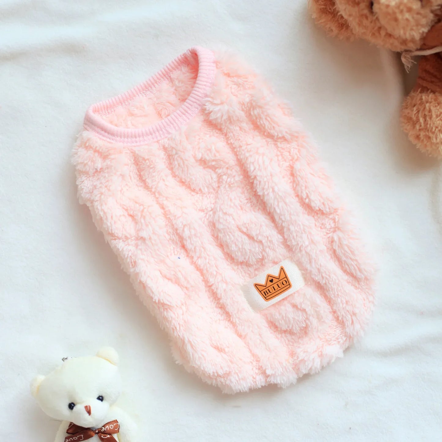 Soft Cozy Cat Clothes; Warm Fleece Sweatshirt for Small Dogs; Puppy/ Kitten Jacket;