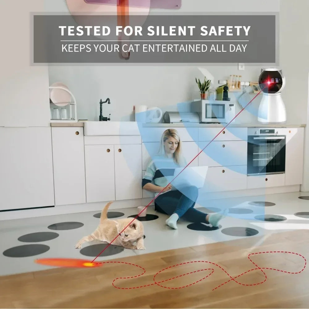 Laser Cat Toys for Indoor Cats; Motion Activated Rechargeable [