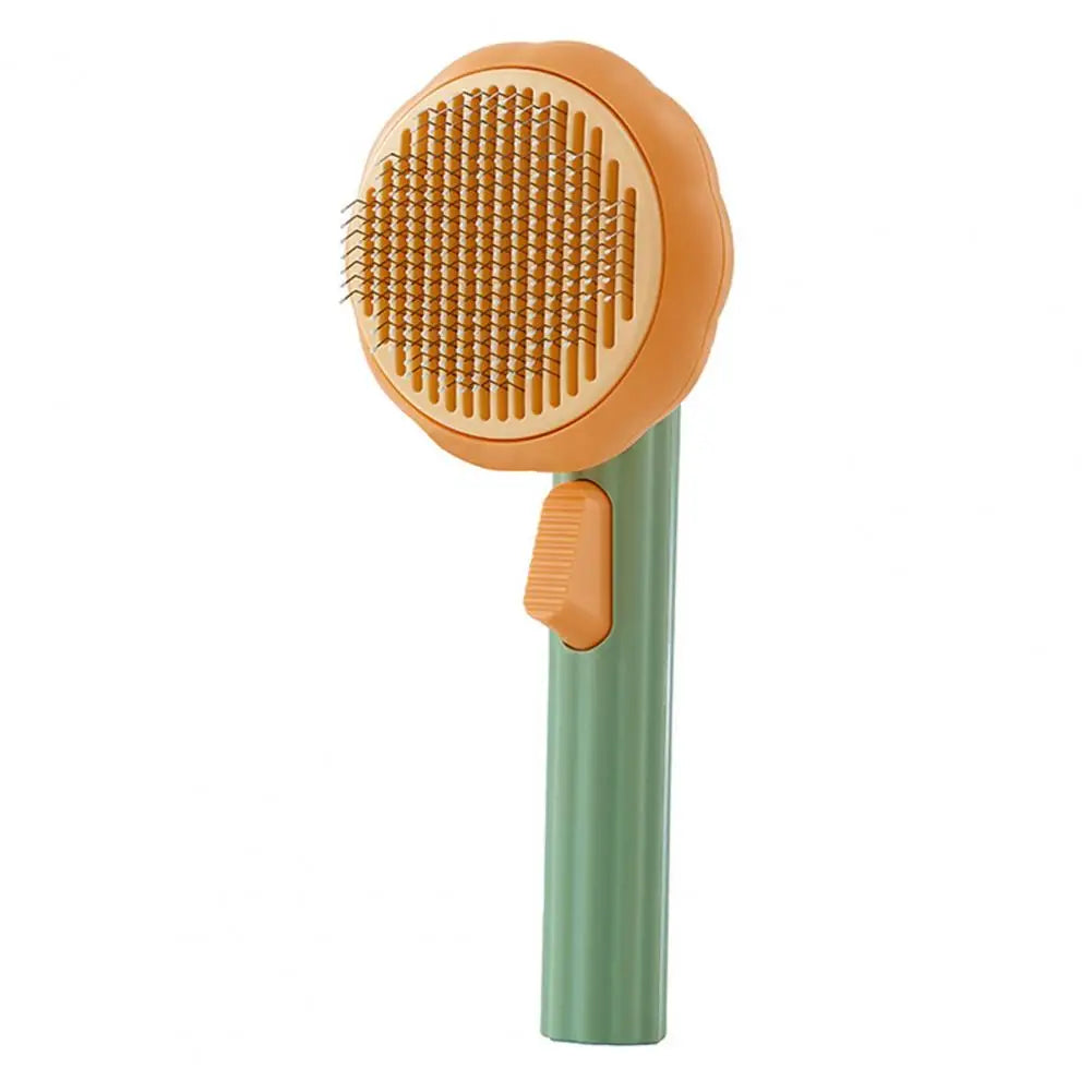 One-Click Cleaning Slicker Brush for Pets; Hair Removal Comb for Cats & Dogs,;Easy-Clean Button for fast cleaning;