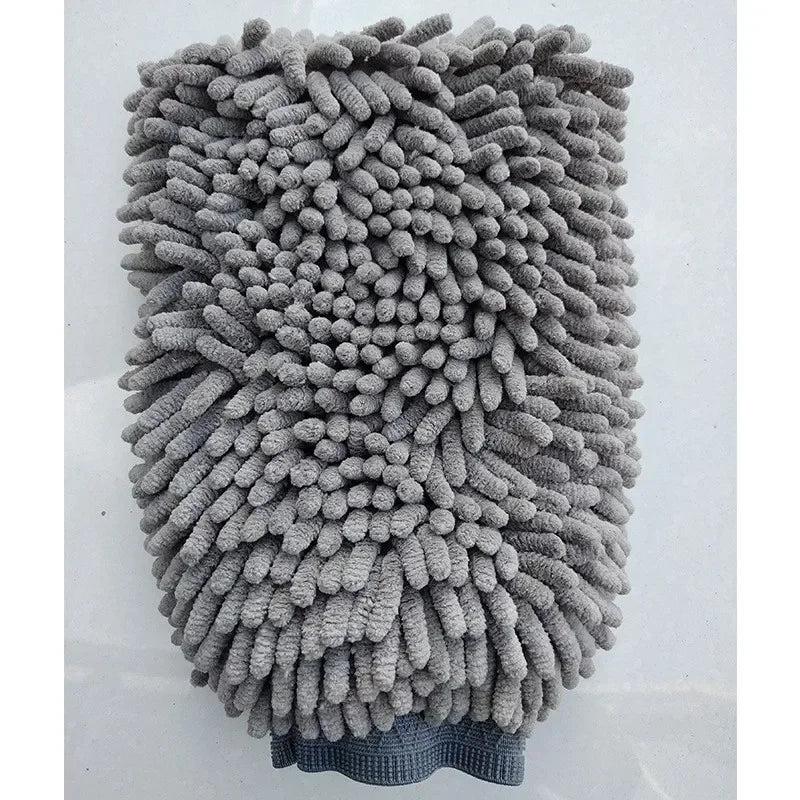 Pet Grooming Gloves ;Quick Drying Dogs Paw Towel; Chenille Microfiber Double Sided Dogs Grooming Mit;