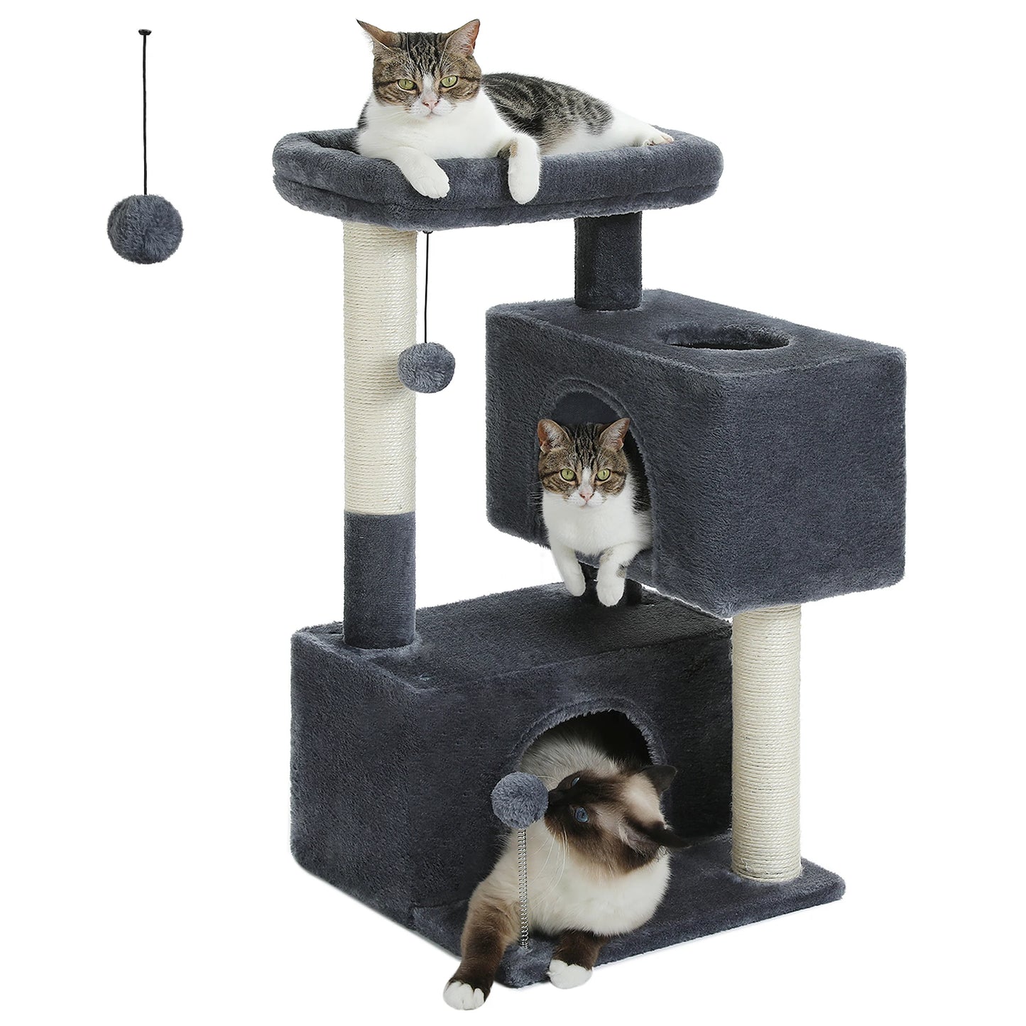 Cat Tree/ Tower Double Spacious Condos Indoor Cats