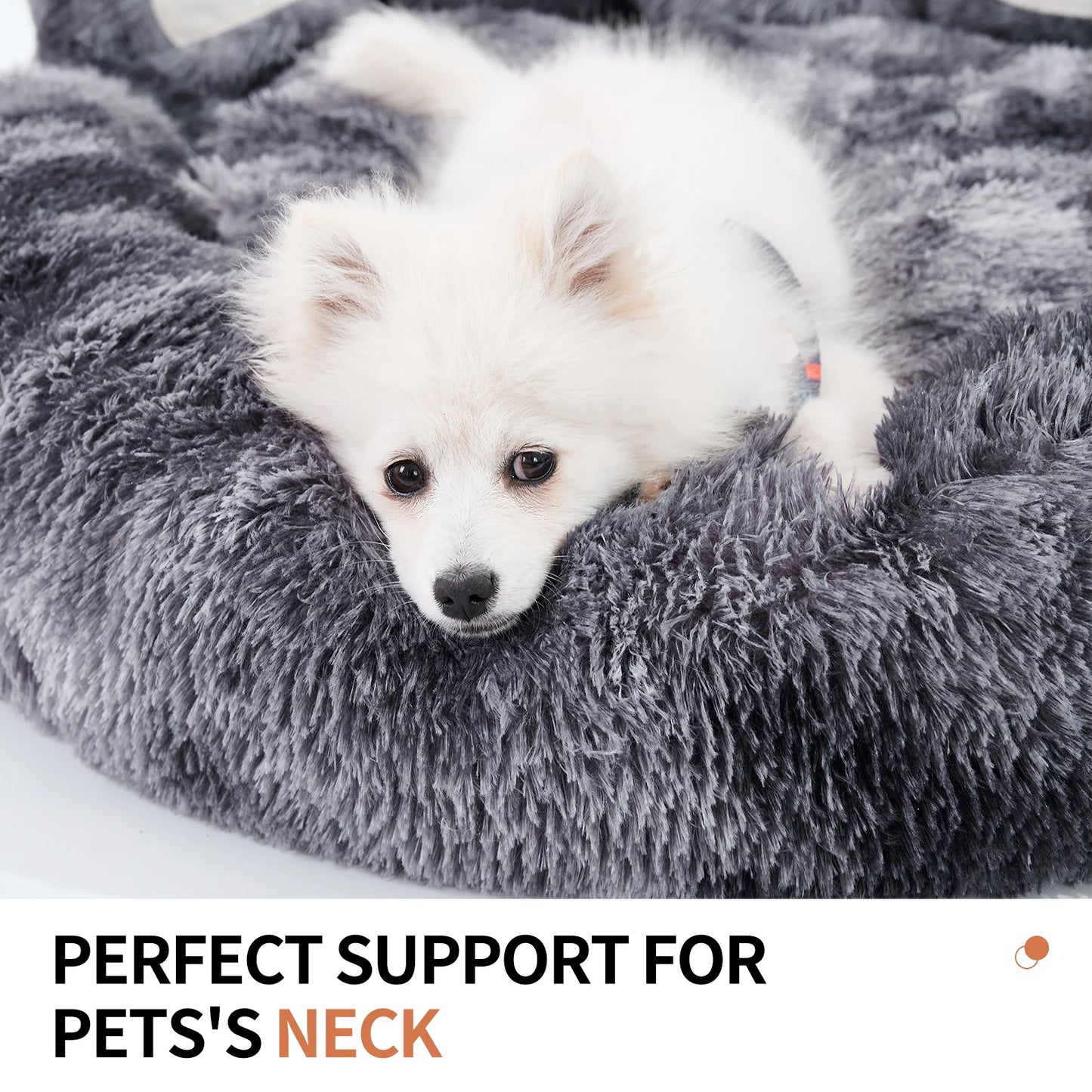 Comfy Pet Bed Paw Shape; WarmBed PlushDog/ Cat;