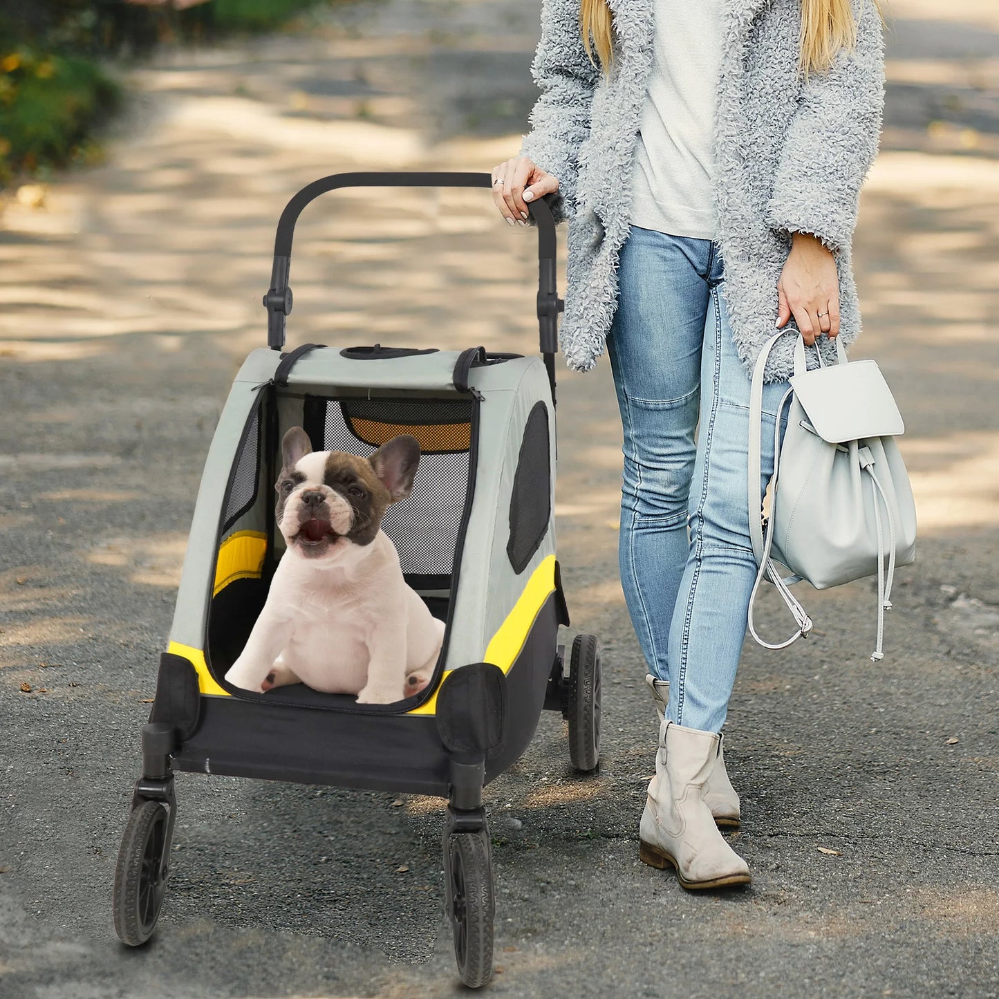 Portable Dog Stroller; Pet Jogger Wagon; Foldable ;