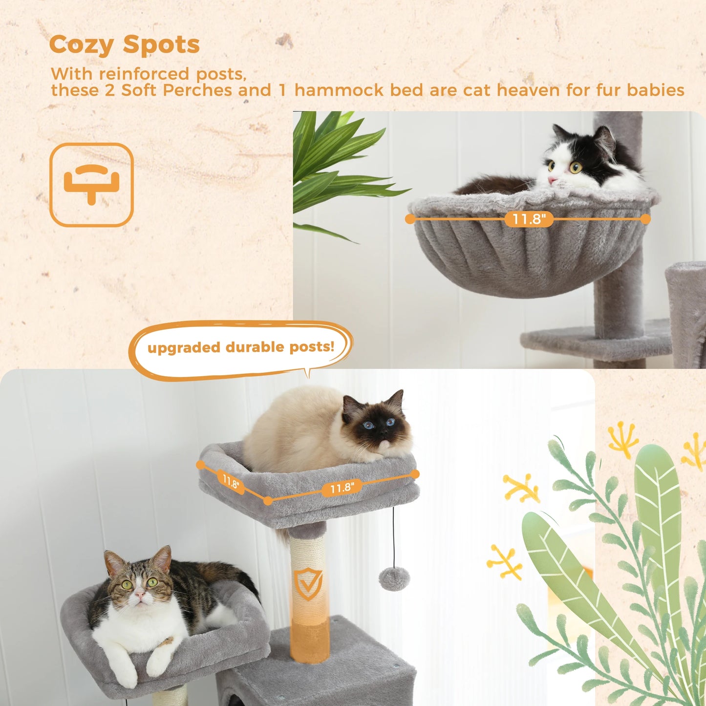 Multi-Level Cat Tree/ Condo Style;