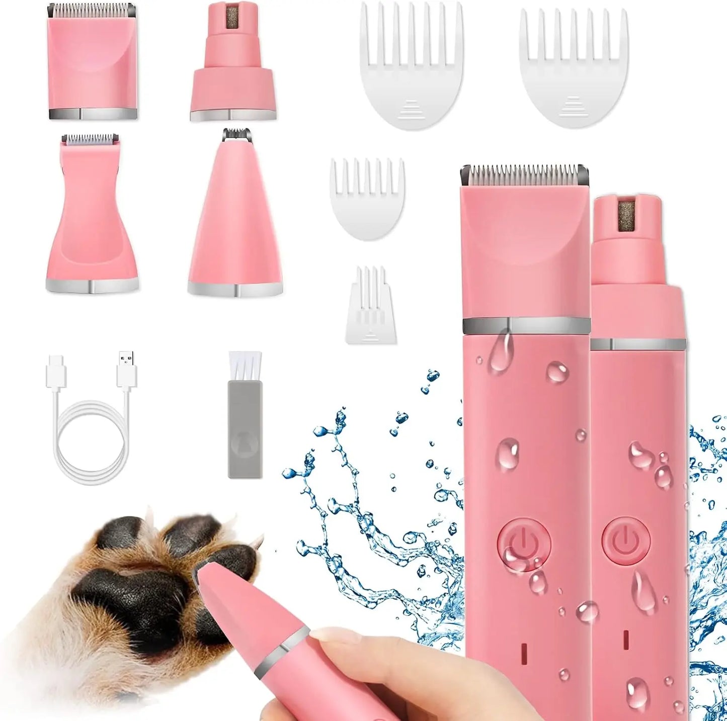 Pet Grooming Clippers Kt iCordless;Electric Rechargeable ;Trimmer Tools;Cordless Quiet Pet Nail Paw Grinder;