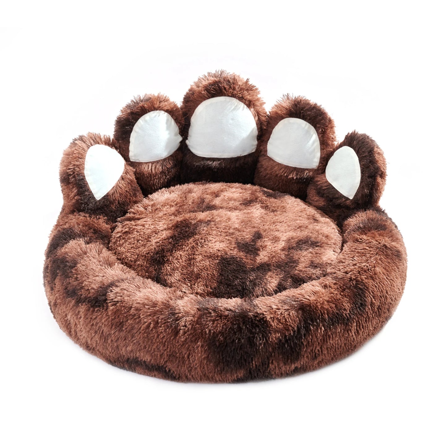 Comfy Pet Bed Paw Shape; WarmBed PlushDog/ Cat;
