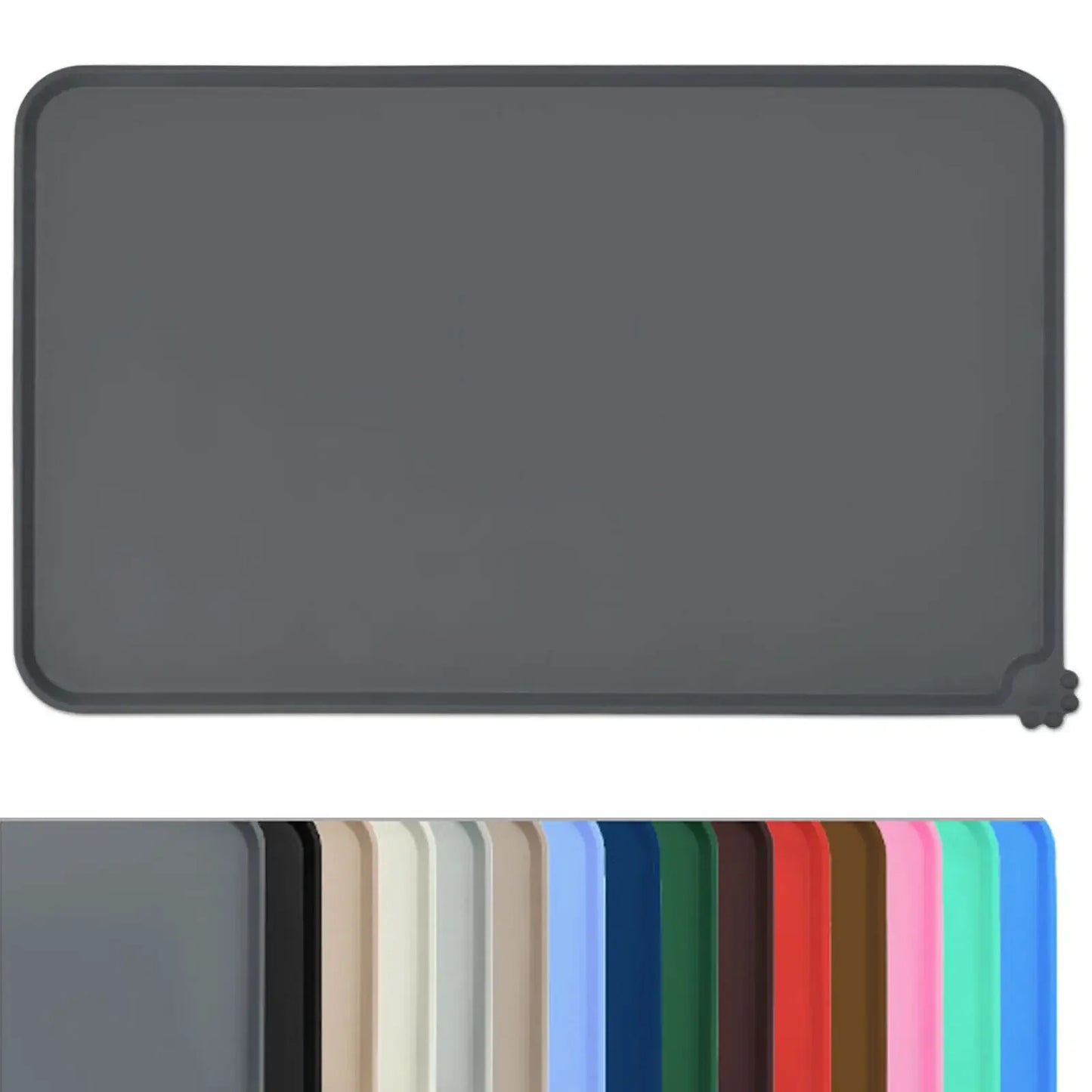 Food Mat For Feeding Bowl; Silicone Mat -Waterproof;