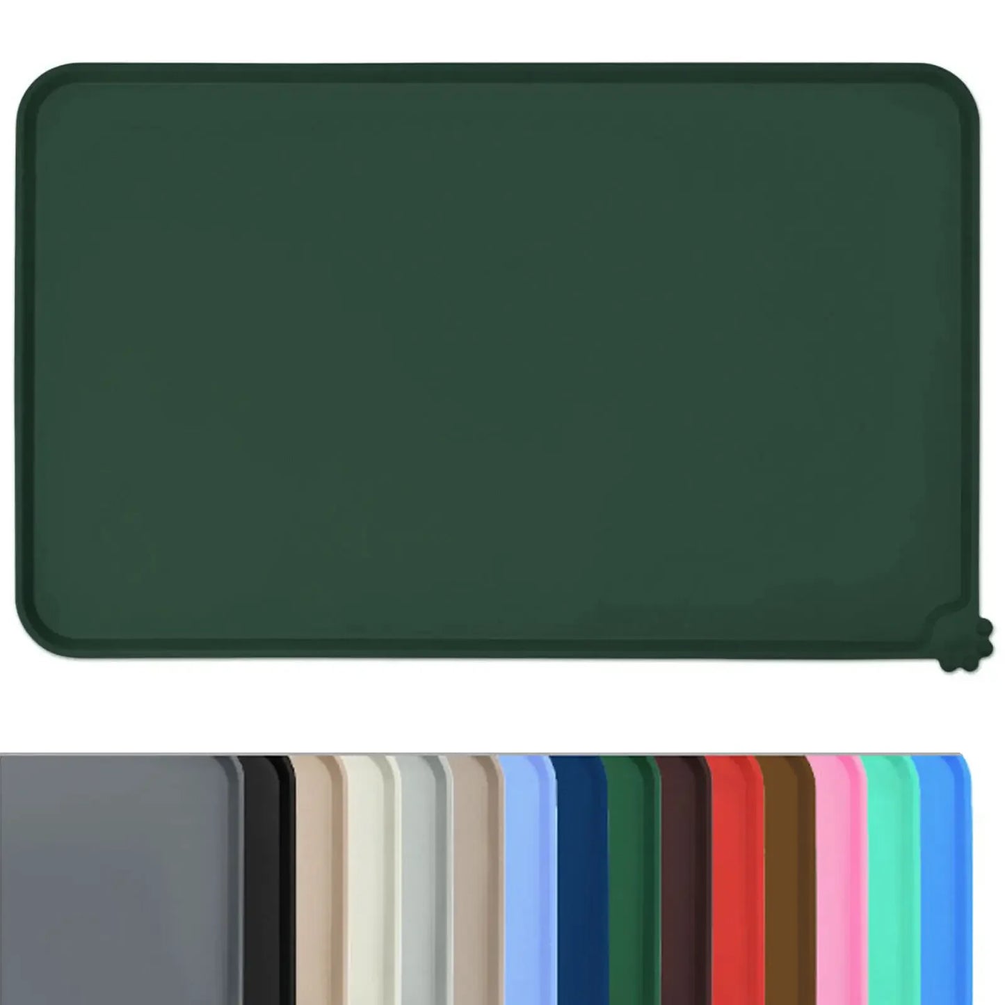 Food Mat For Feeding Bowl; Silicone Mat -Waterproof;