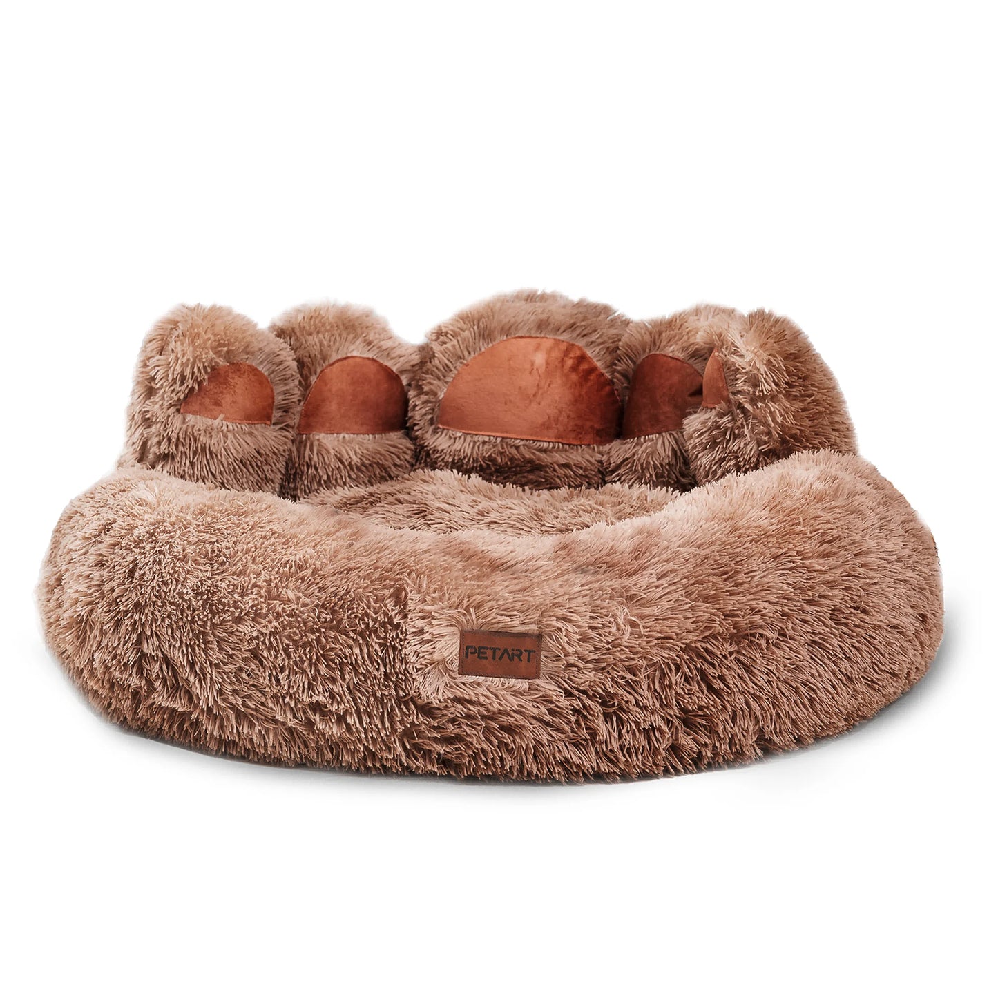 Comfy Pet Bed Paw Shape; WarmBed PlushDog/ Cat;