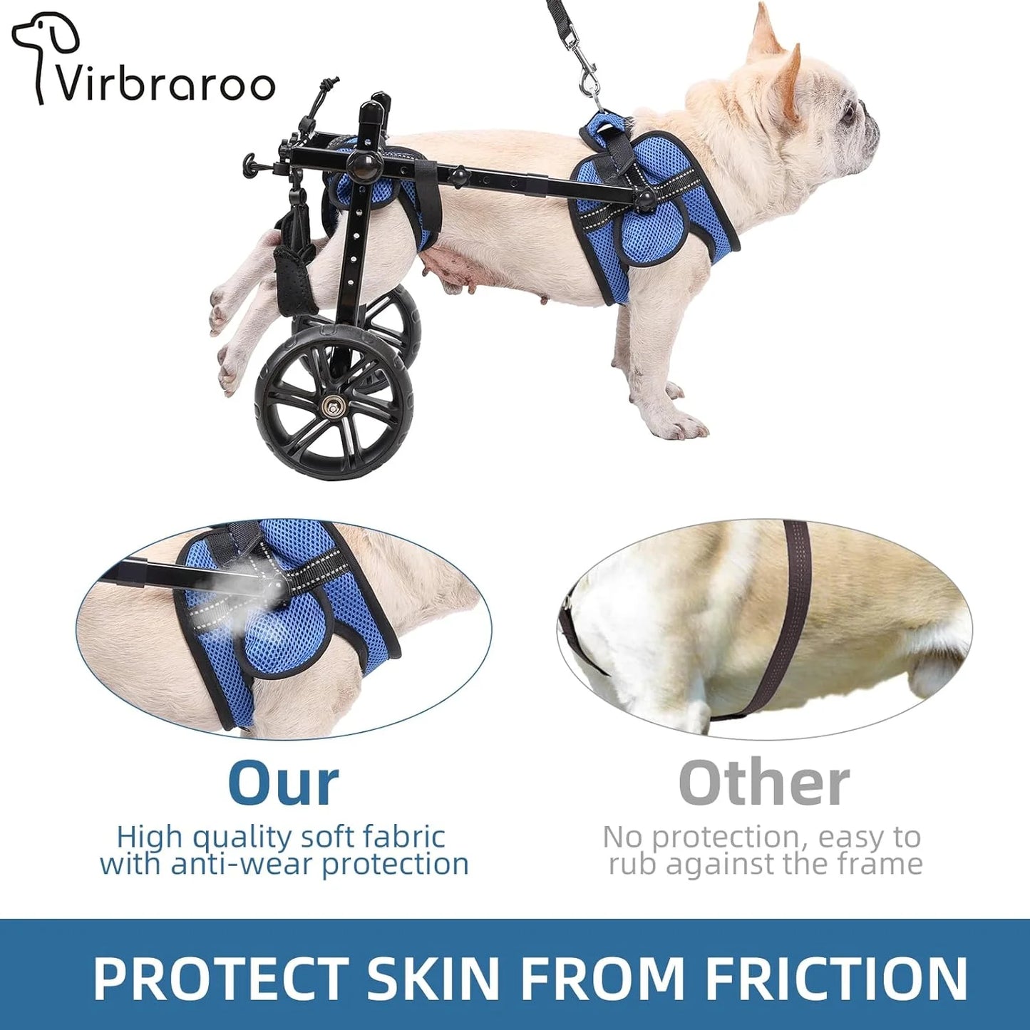 Dog Wheelchair for Back Legs;Adjustable Dog Wheelchair,