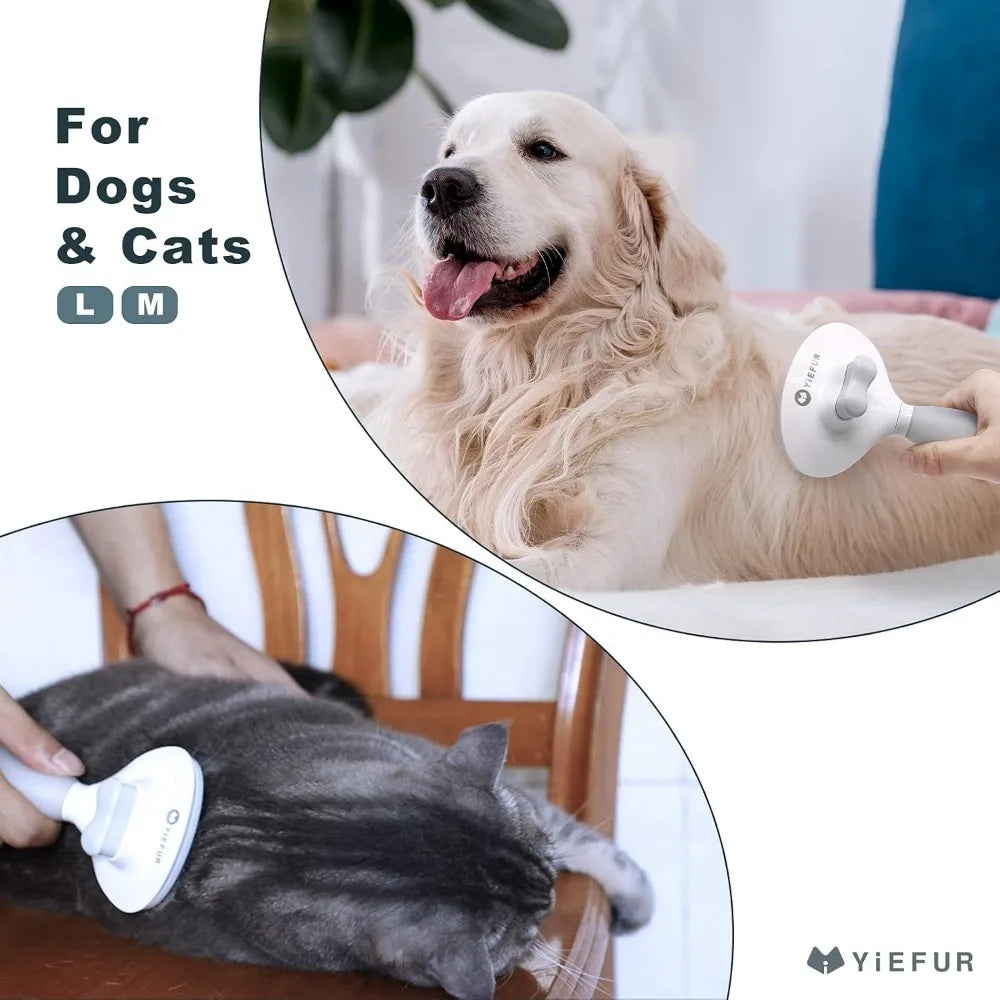 Cat Brush for Shedding;Soft Silicone Self Cleaning Brush for Short and Long Haired Cats;