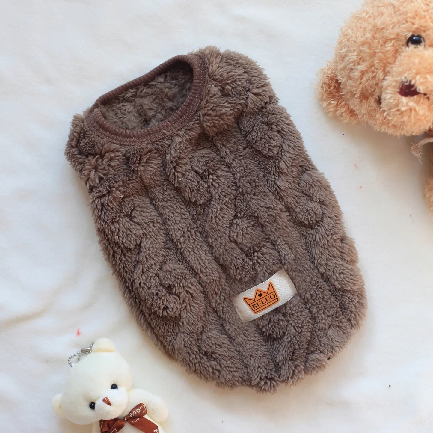 Soft Cozy Cat Clothes; Warm Fleece Sweatshirt for Small Dogs; Puppy/ Kitten Jacket;