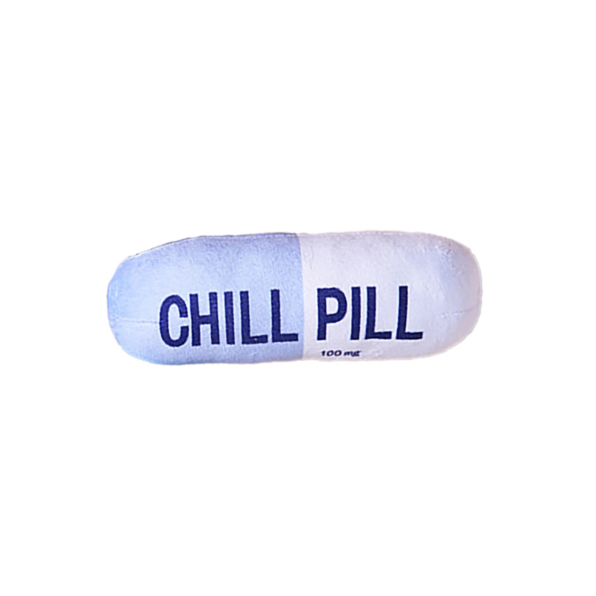 Interactive Plush Pill-Shaped Dog Toy with Squeaker;
