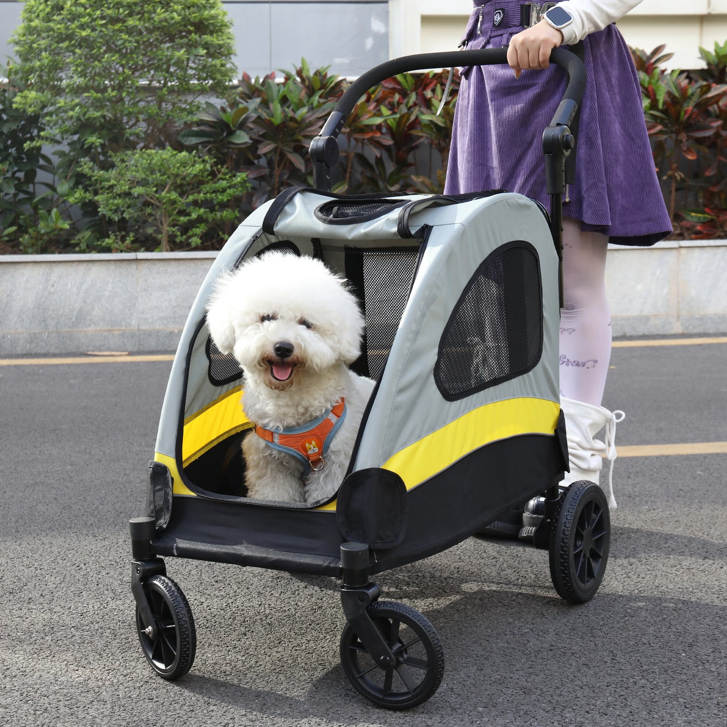 Portable Dog Stroller; Pet Jogger Wagon; Foldable ;