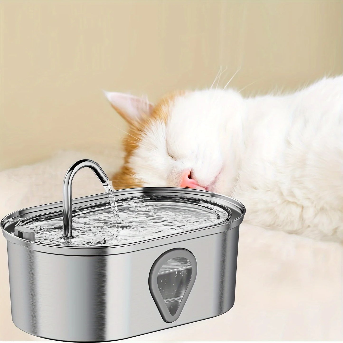Auto large capacity pet water dispenser; stainless steel water fountain with LED Lighting;