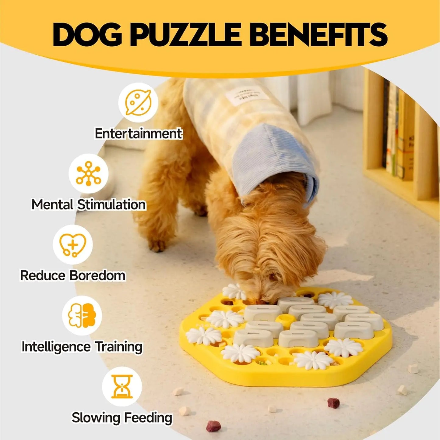 Dog Puzzle Toys; Slow Feeder; Interactive Puzzle Game ;