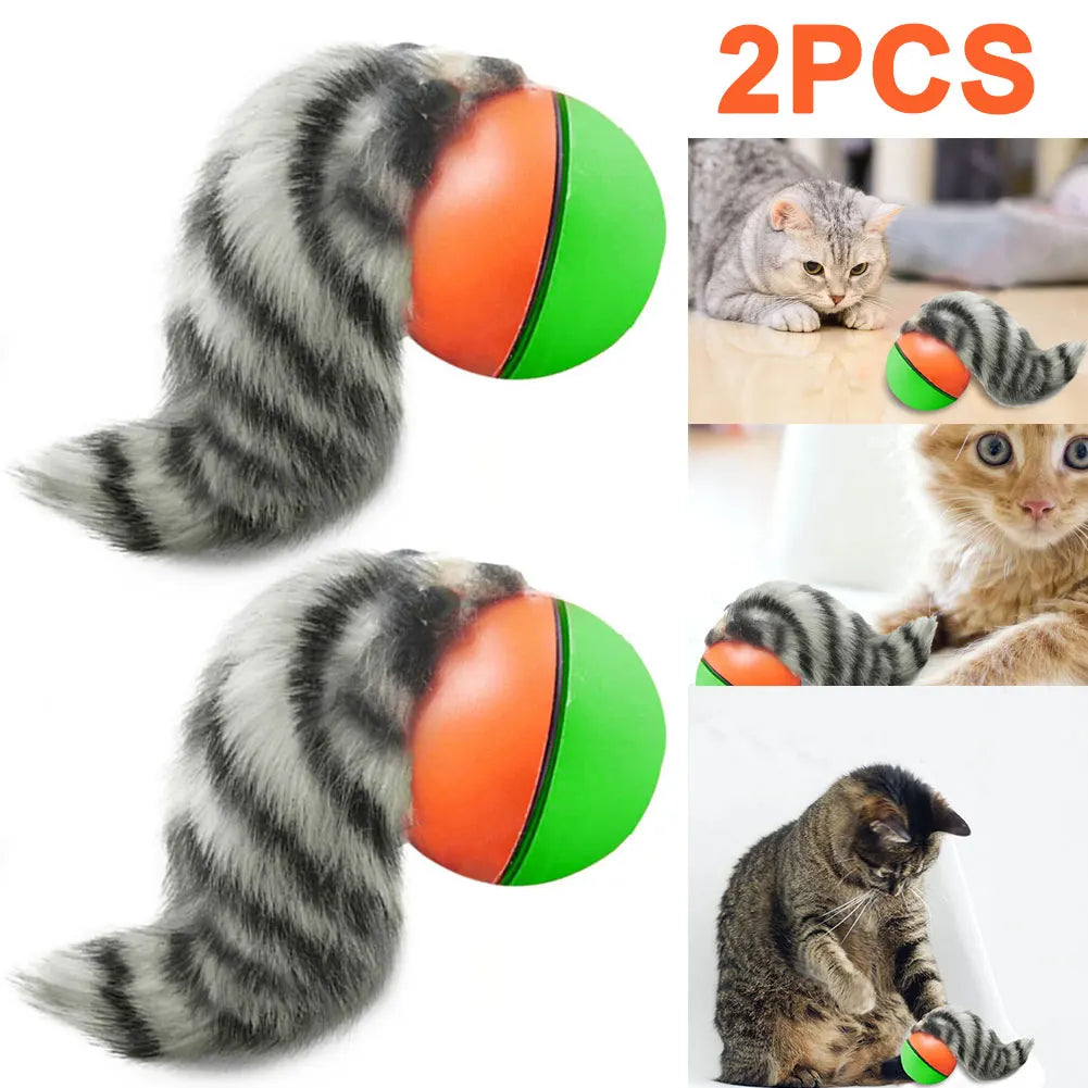 2PC/1PC Cat Interactive Ball; Automatic Rolling Ball ;
