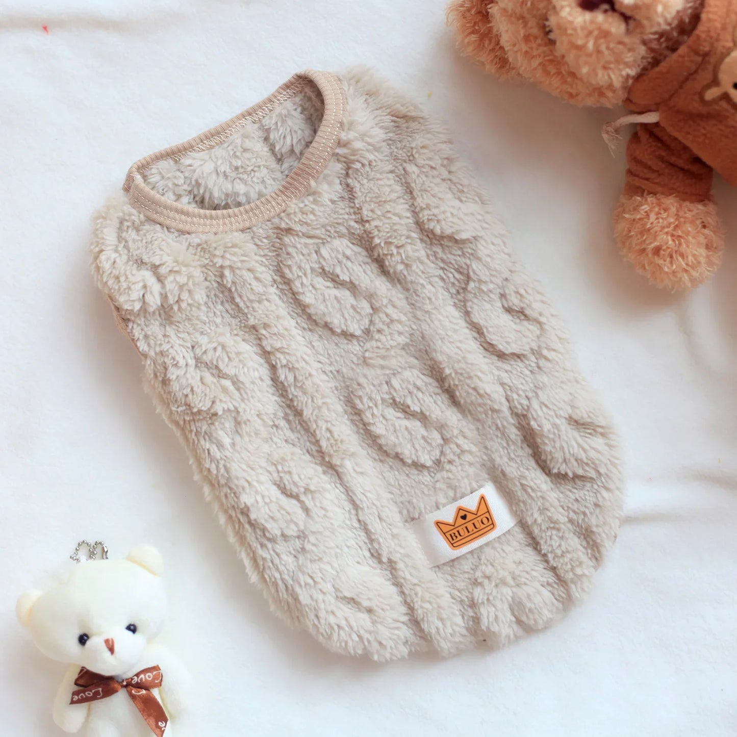 Soft Cozy Cat Clothes; Warm Fleece Sweatshirt for Small Dogs; Puppy/ Kitten Jacket;