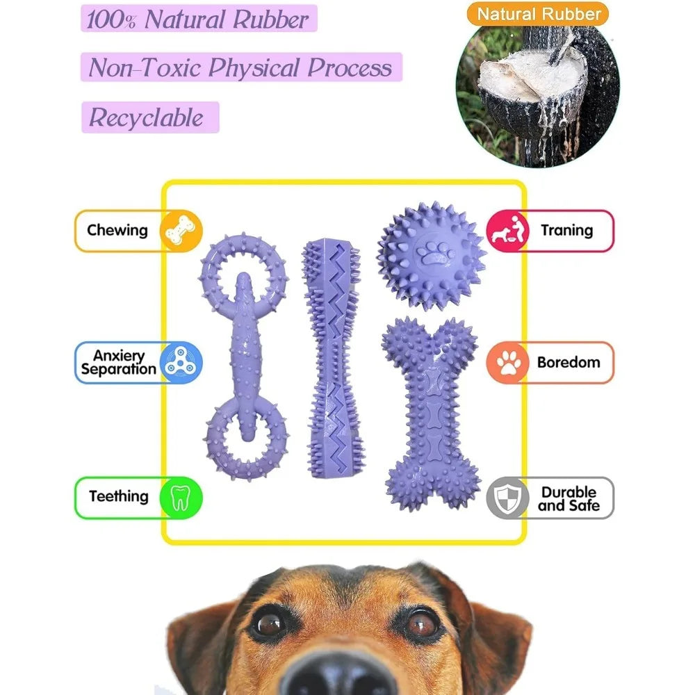 Puppy Toys for 2-8 Months; Dog Chew Toy for Small Puppies ;Teething Toys for puppies soft rubber;