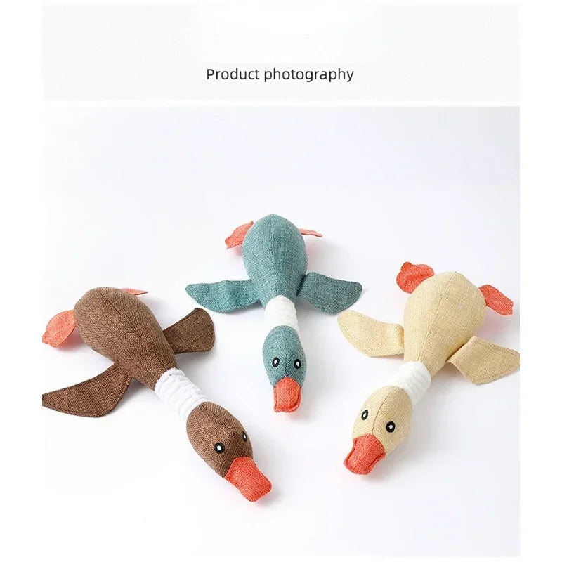 Mallard Duck Dog Toy; Aggressive Chewers; Dog Squeaky Toy;